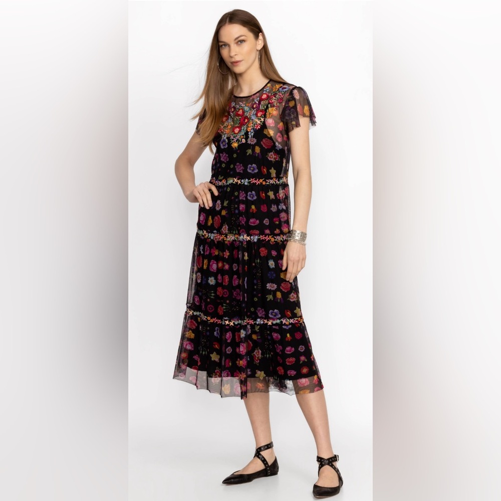 Johnny Was RHEIA TIERED MESH
DRESS